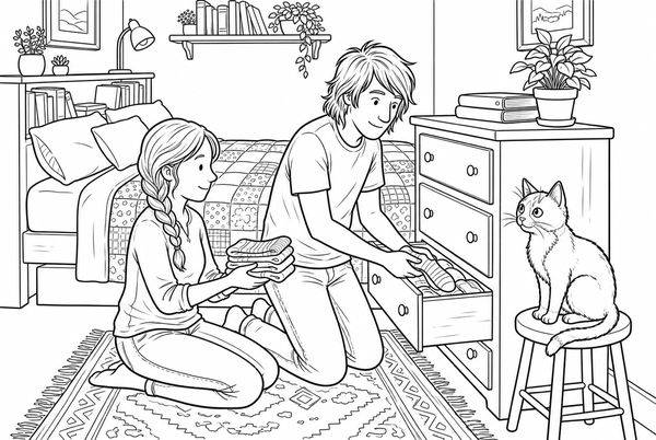 Coloring page, chapter 8